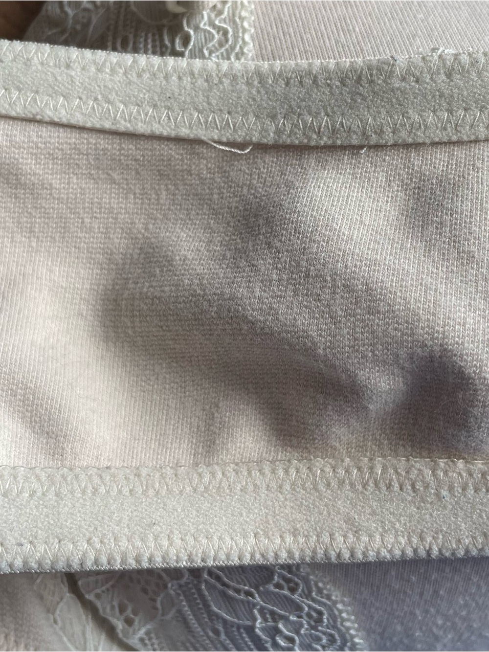 Cacique Lane Bryant Cotton Boost Plunge Bra Cream Lace Trim Size 42D - Picture 12 of 12